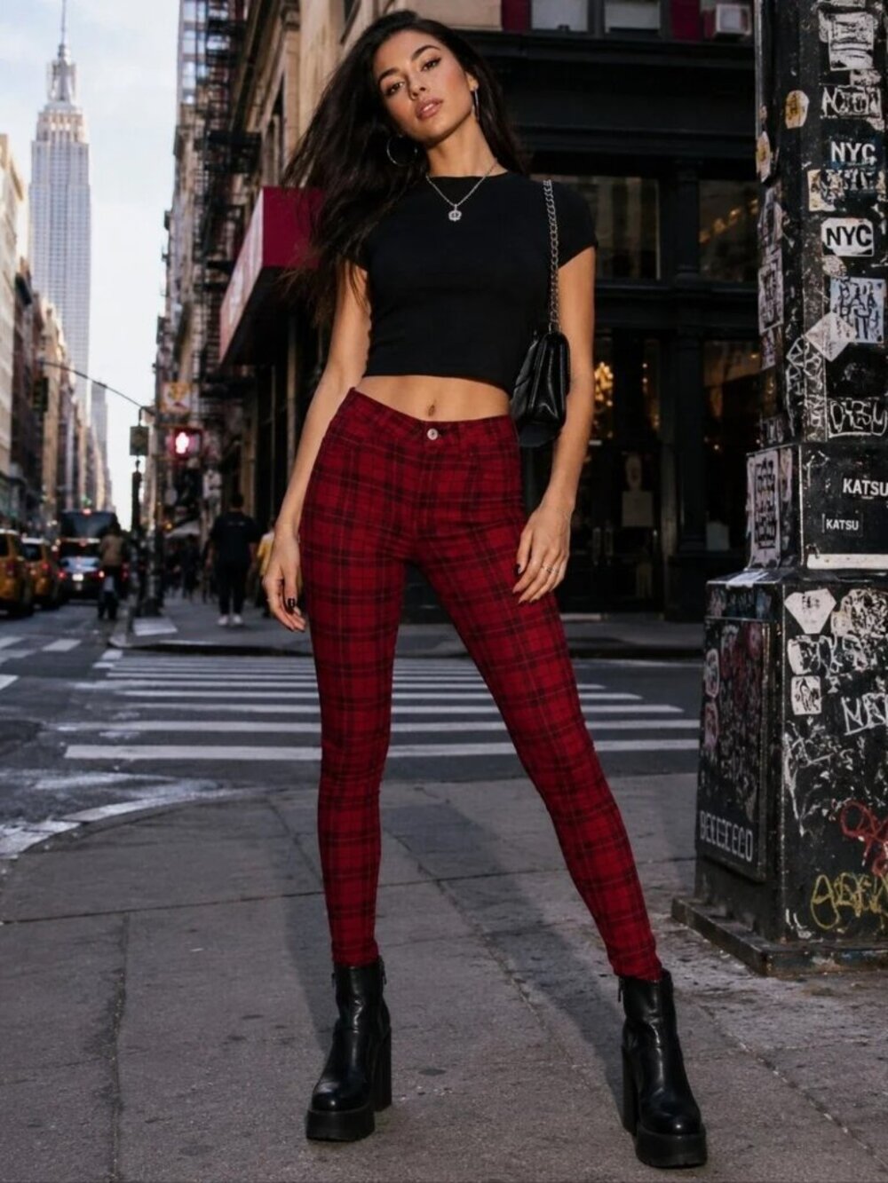 American Eagle High Rise Jegging - Plaid, Size 10, Next Level Stretch